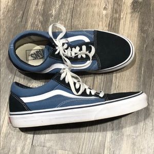 BLACK AND BLUE OLD SCHOOL VANS